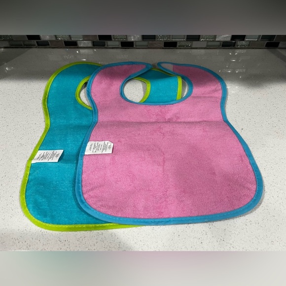 Babies  BIBS SET OF 2-pink & blue - Picture 10 of 10